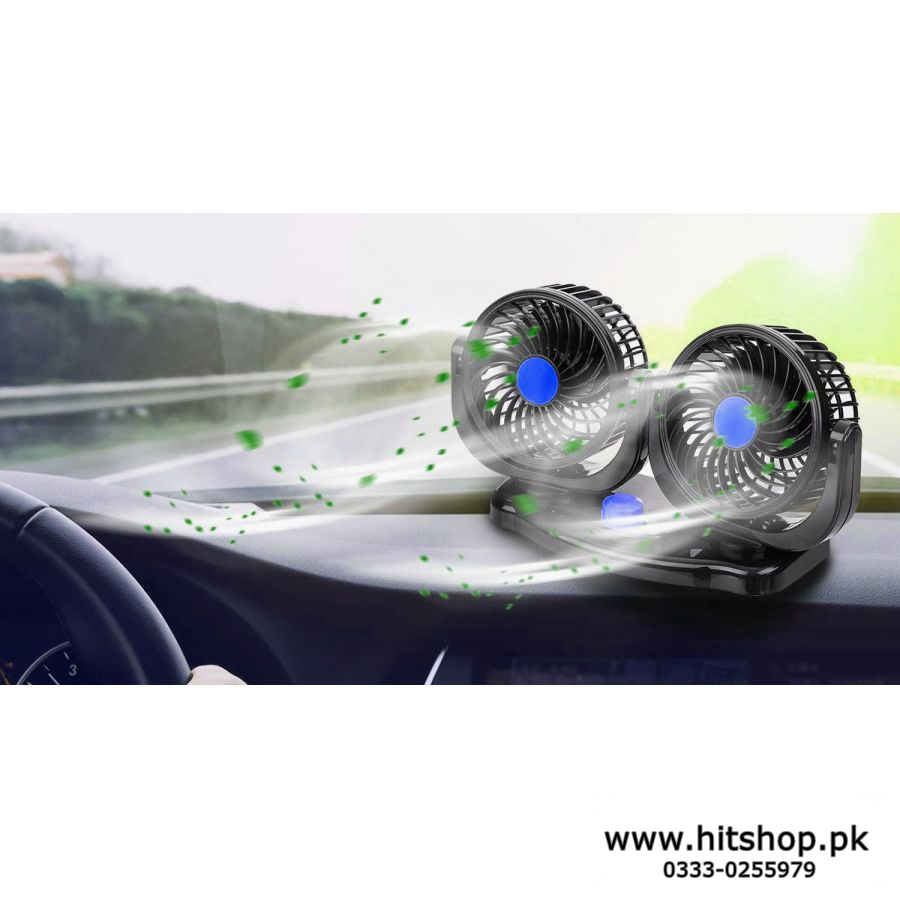 Adjustable Dual Head Car Fan